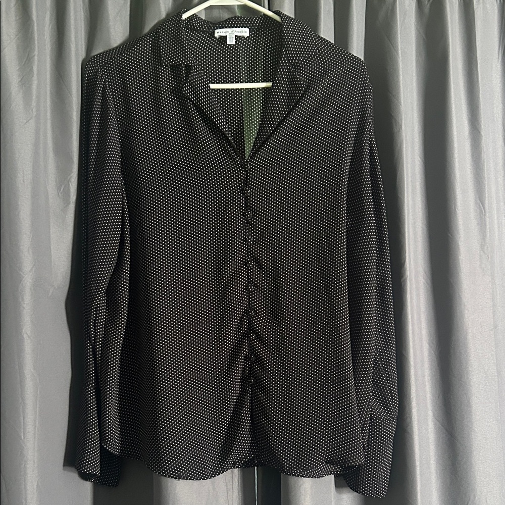Black and White Polka Dot Blouse
